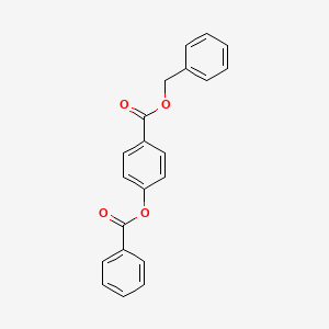 molecular formula C21H16O4 B1616550 Benzoic acid, 4-(benzoyloxy)-, phenylmethyl ester CAS No. 96682-10-9