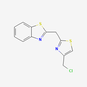 2-{[4-(Chloromethyl)-1,3-thiazol-2-yl]methyl}-1,3-benzothiazole