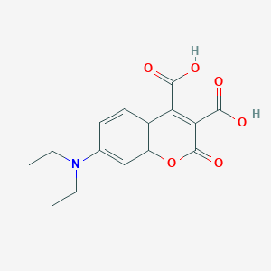 7-(Diethylamino)-2-oxochromene-3,4-dicarboxylic acid