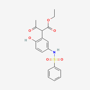 Ethyl 2-{2-hydroxy-5-[(phenylsulfonyl)amino]phenyl}-3-oxobutanoate
