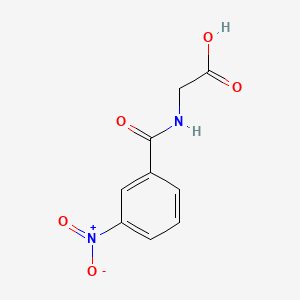 molecular formula C9H8N2O5 B1616616 (3-Nitro-benzoylamino)-acetic acid CAS No. 617-10-7