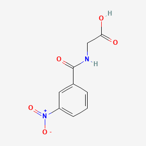 molecular formula C9H8N2O5 B1616616 Glycine, N-(3-nitrobenzoyl)- CAS No. 617-10-7