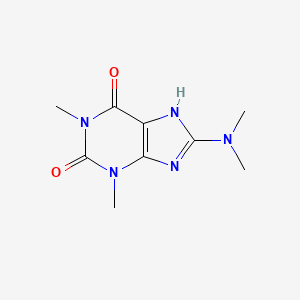 molecular formula C9H13N5O2 B1616617 Theophylline, 8-(dimethylamino)- CAS No. 5426-47-1