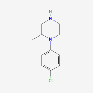 molecular formula C11H15ClN2 B1616628 1-(4-chlorophenyl)-2-methylpiperazine CAS No. 55117-80-1