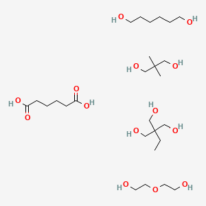 B1616647 2,2-Dimethylpropane-1,3-diol;2-ethyl-2-(hydroxymethyl)propane-1,3-diol;hexanedioic acid;hexane-1,6-diol;2-(2-hydroxyethoxy)ethanol CAS No. 68492-71-7