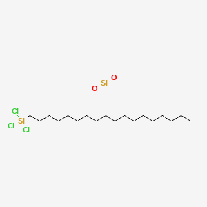 molecular formula C18H37Cl3O2Si2 B1616650 dioxosilane;trichloro(octadecyl)silane CAS No. 71889-02-6