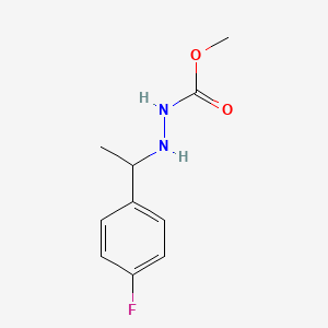 molecular formula C10H13FN2O2 B1616667 Methyl (p-fluoro-alpha-methylbenzyl)carbazate CAS No. 717-17-9