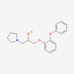 molecular formula C19H23NO3 B1616691 1-(o-Phenoxyphenoxy)-3-pyrrolidinyl-2-propanol CAS No. 24588-98-5