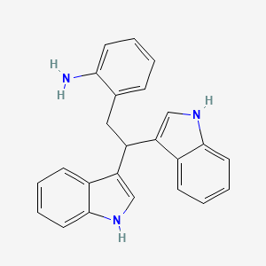 molecular formula C24H21N3 B1616720 2-[2,2-Bis-(1H-indol-3-yl)-ethyl]-phenylamine CAS No. 6941-73-7