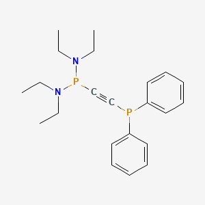 molecular formula C22H30N2P2 B1616736 N-[diethylamino(2-diphenylphosphanylethynyl)phosphanyl]-N-ethylethanamine CAS No. 33730-54-0