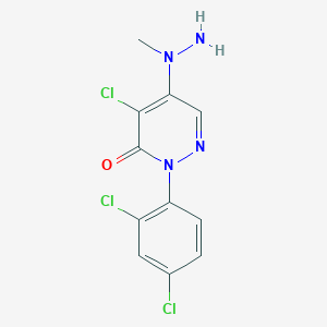 4-Chloro-2-(2,4-dichlorophenyl)-5-(1-methylhydrazino)-2,3-dihydropyridazin-3-one