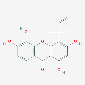 molecular formula C18H16O6 B161676 isocudraniaxanthone A CAS No. 197447-26-0