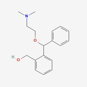 molecular formula C18H23NO2 B1616830 o-(alpha-(2-(Dimethylamino)ethoxy)benzyl)benzyl alcohol CAS No. 26180-01-8