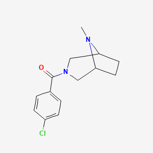 molecular formula C14H17ClN2O B1616844 3-(p-Chlorobenzoyl)-8-methyl-3,8-diazabicyclo(3.2.1)octane CAS No. 57269-18-8