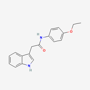 molecular formula C18H18N2O2 B1616845 Acetanilide, 4'-ethoxy-2-indol-3-YL- CAS No. 57932-46-4