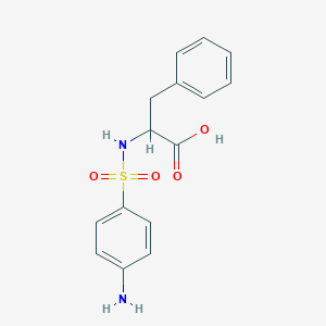 molecular formula C15H16N2O4S B161686 2-(4-Aminobenzenesulfonylamino)-3-phenyl-propionic acid CAS No. 133978-59-3