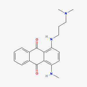 molecular formula C20H23N3O2 B1616886 1-((3-(Dimethylamino)propyl)amino)-4-(methylamino)anthraquinone CAS No. 25264-26-0