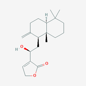 molecular formula C20H30O3 B161689 4-[(1S)-2-[(1S,4As,8aS)-5,5,8a-trimethyl-2-methylidene-3,4,4a,6,7,8-hexahydro-1H-naphthalen-1-yl]-1-hydroxyethyl]-2H-furan-5-one CAS No. 1788090-69-6