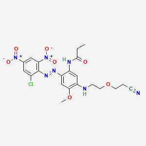 Propanamide, N-[2-[(2-chloro-4,6-dinitrophenyl)azo]-5-[[2-(2-cyanoethoxy)ethyl]amino]-4-methoxyphenyl]-