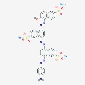 Trisodium 8-((4-((4-aminophenyl)azo)-6-sulphonatonaphthyl)azo)-5-((2-hydroxy-6-sulphonatonaphthyl)azo)naphthalene-2-sulphonate