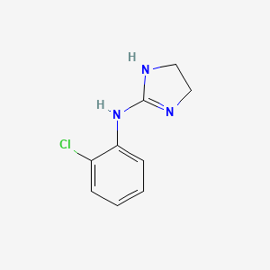 molecular formula C9H10ClN3 B1616931 Imidazolidine, 2-(2-chlorophenylimino)- CAS No. 4749-68-2