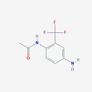 molecular formula C9H9F3N2O B161694 4-Amino-2-(trifluoromethyl)acetanilide CAS No. 134514-34-4