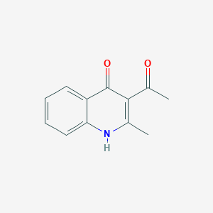 molecular formula C12H11NO2 B1616968 1-(4-Hydroxy-2-methylquinolin-3-yl)ethanone CAS No. 91569-13-0