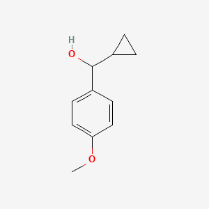 molecular formula C11H14O2 B1617002 alpha-Cyclopropyl-4-methoxybenzyl alcohol CAS No. 6552-45-0