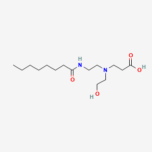 molecular formula C15H30N2O4 B1617020 N-(2-hydroxyethyl)-N-[2-[(1-oxooctyl)amino]ethyl]-beta-alanine CAS No. 64265-45-8