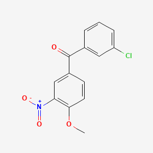 molecular formula C14H10ClNO4 B1617032 (3-Chlorophenyl)-(4-methoxy-3-nitrophenyl)methanone CAS No. 66938-41-8