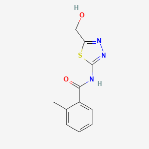 N-[5-(hydroxymethyl)-1,3,4-thiadiazol-2-yl]-2-methylbenzamide