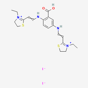 2,2'-((2-Carboxy-p-phenylene)bis(iminovinylene))bis(3-ethyl-4,5-dihydrothiazolium) diiodide