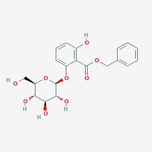 molecular formula C20H22O9 B161711 benzyl 2-hydroxy-6-[(2S,3R,4S,5S,6R)-3,4,5-trihydroxy-6-(hydroxymethyl)oxan-2-yl]oxybenzoate CAS No. 403857-21-6
