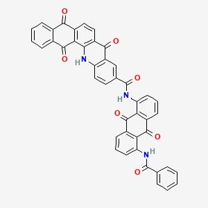 molecular formula C43H23N3O7 B1617153 N-[5-(Benzoylamino)-9,10-dioxoanthracen-1-yl]-5,8,14-trioxo-13H-anthra[1,2-b]quinoline-10-carboxamide CAS No. 6417-38-5