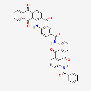 molecular formula C43H23N3O7 B1617153 N-(5-benzamido-9,10-dioxoanthracen-1-yl)-5,8,14-trioxo-13H-anthra[1,2-b]quinoline-10-carboxamide CAS No. 6417-38-5