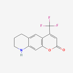 molecular formula C13H10F3NO2 B1617187 2H-Pyrano[3,2-g]quinolin-2-one, 6,7,8,9-tetrahydro-4-(trifluoromethyl)- CAS No. 53518-16-4