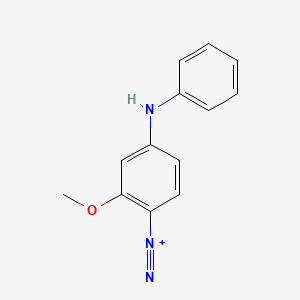 Benzenediazonium, 2-methoxy-4-(phenylamino)-