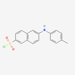 molecular formula C17H14ClNO2S B1617245 6-(p-Toluidino)-2-naphthalenesulfonyl chloride CAS No. 62778-24-9