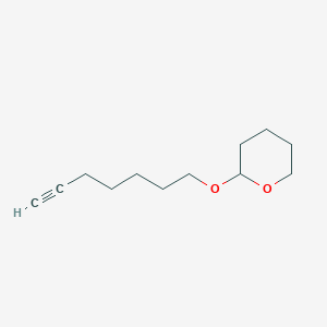 molecular formula C12H20O2 B1617258 2H-Pyran, 2-(6-heptynyloxy)tetrahydro- CAS No. 37011-86-2