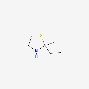 molecular formula C6H13NS B1617264 2,2-Ethylmethylthiazolidine CAS No. 694-64-4