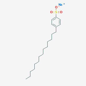 molecular formula C20H33NaO3S B161727 Benzenesulfonic acid, tetradecyl-, sodium salt CAS No. 1797-33-7