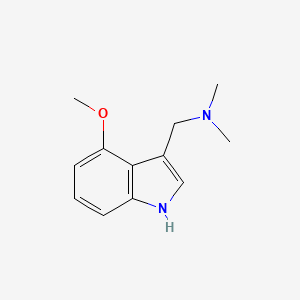 molecular formula C12H16N2O B1617285 1-(4-methoxy-1H-indol-3-yl)-N,N-dimethylmethanamine CAS No. 52335-75-8