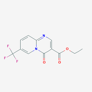 molecular formula C12H9F3N2O3 B1617286 Ethyl 4-oxo-7-(trifluoromethyl)-4H-pyrido[1,2-a]pyrimidine-3-carboxylate CAS No. 256238-90-1