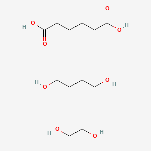 molecular formula C12H26O8 B1617296 Hexanedioic acid, polymer with 1,4-butanediol and 1,2-ethanediol CAS No. 26570-73-0