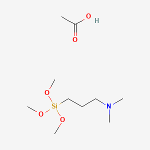 molecular formula C10H25NO5Si B1617306 1-Propanamine, N,N-dimethyl-3-(trimethoxysilyl)-, acetate CAS No. 35141-35-6