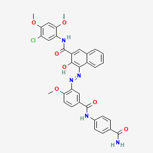 molecular formula C34H28ClN5O7 B1617313 C.I. Pigment Red 187 CAS No. 59487-23-9