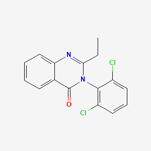 molecular formula C16H12Cl2N2O B1617315 Cloroqualone CAS No. 25509-07-3