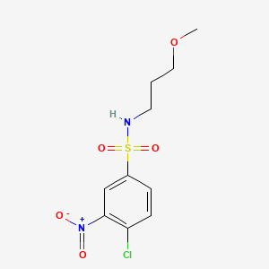 molecular formula C10H13ClN2O5S B1617325 Benzenesulfonamide, 4-chloro-N-(3-methoxypropyl)-3-nitro- CAS No. 68959-43-3