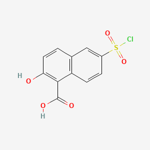 molecular formula C11H7ClO5S B1617326 1-Naphthalenecarboxylic acid, 6-(chlorosulfonyl)-2-hydroxy- CAS No. 70714-67-9