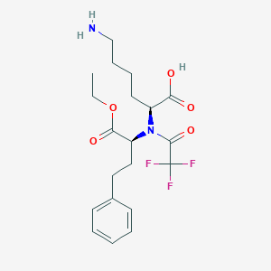 molecular formula C20H27F3N2O5 B161735 (S)-(-)-1-[N-(1-Ethoxycarbonyl-3-phenylpropyl)-N-trifluoroacetyl]-L-lysine CAS No. 130414-30-1
